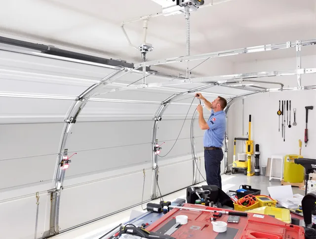 Garage door cable repair service by Bluffton Garage Door Repair in Bluffton