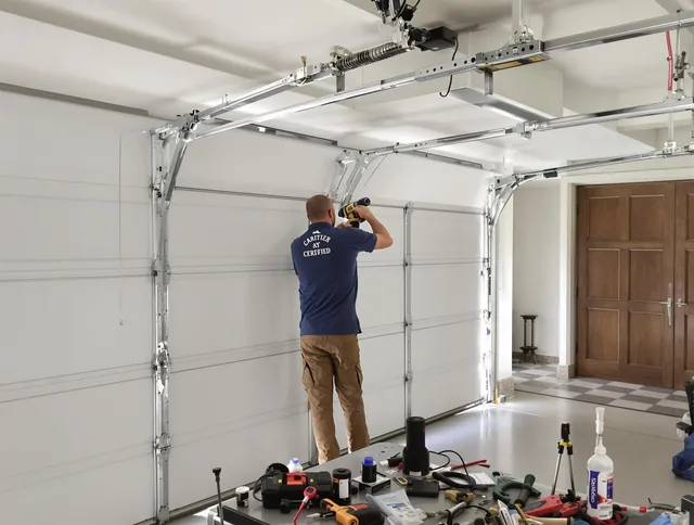 Bluffton Garage Door Repair certified technician performing precision garage door repair in Bluffton