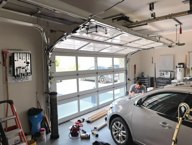 Garage door noise reduction service by Bluffton Garage Door Repair in Bluffton