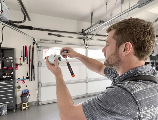 Garage door opener repair service by Bluffton Garage Door Repair in Bluffton