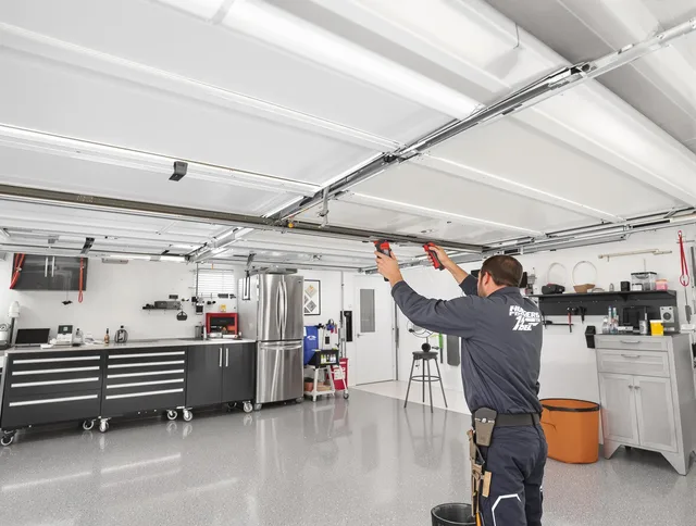 Overhead garage door repair service by Bluffton Garage Door Repair in Bluffton