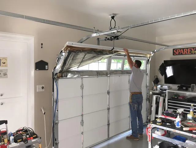 Garage door section replacement by Bluffton Garage Door Repair in Bluffton