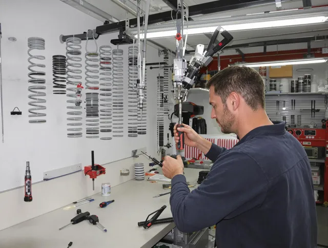 Bluffton Garage Door Repair safety certified technician performing precision spring replacement in Bluffton